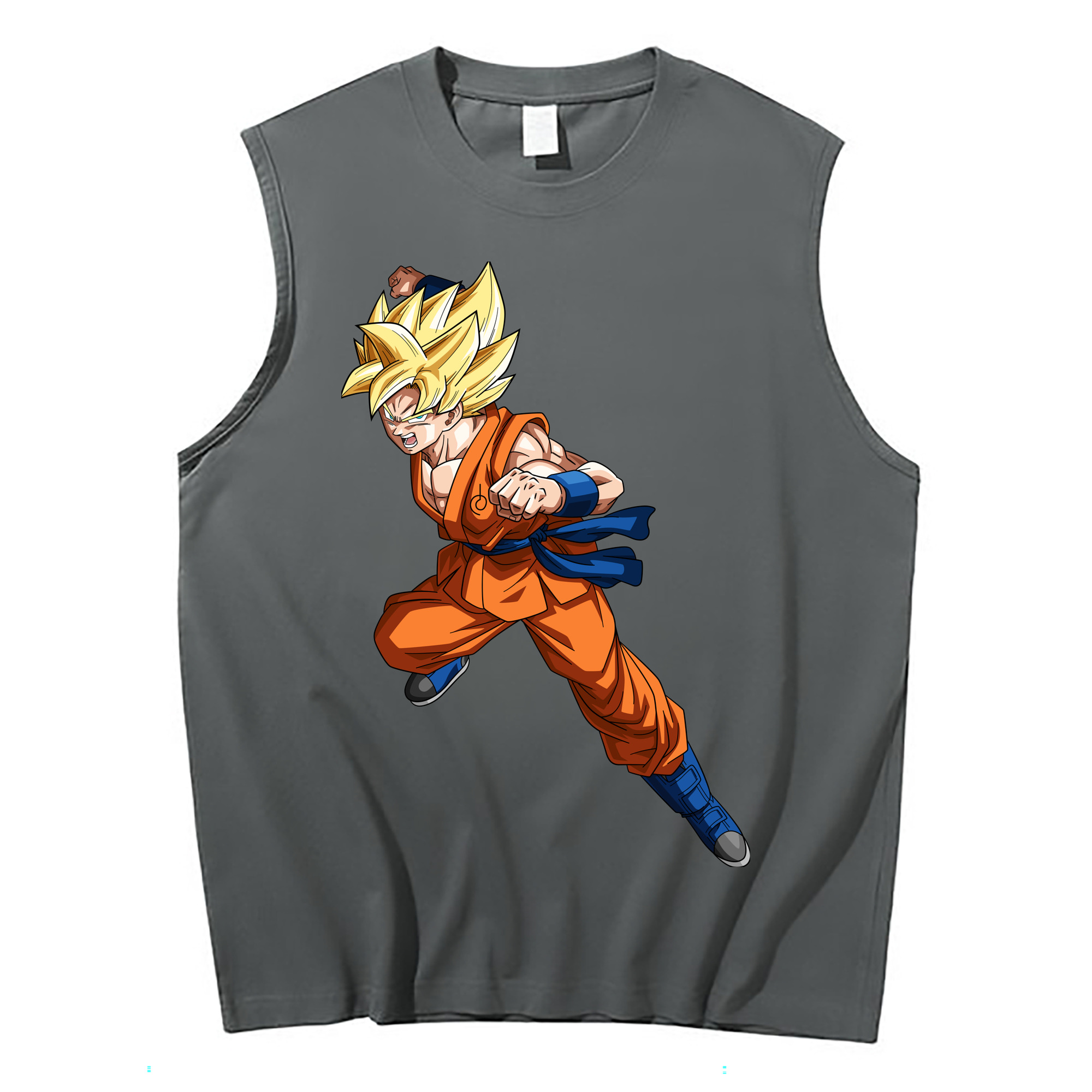 （画像用） ドラゴンボール 孫悟空（そん ごくう）Son Goku カカロット DRAGON BALL Kakarotto コットン100％タンクトップ（フロントプリント）